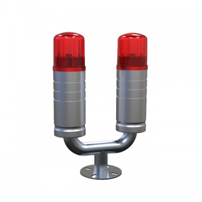 Double LED Tower Obstruction Light Night Marking Aircraft Warning Light L-810 Red Beacon 110-240VAC Obstruction Lights for Tower