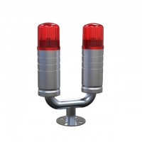 Double LED Tower Obstruction Light Night Marking Aircraft Warning Light L-810 Red Beacon 110-240VAC Obstruction Lights for Tower