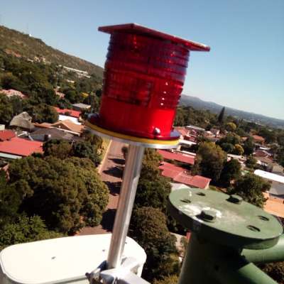 Solar Obstruction Lighting System Low-intensity Single LED Aviation Light with Solar Panel