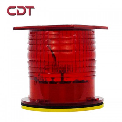 solar powered  red aviation obstacle navigation light /flashing  aircraft warning lights /led tower obstruction light aviation