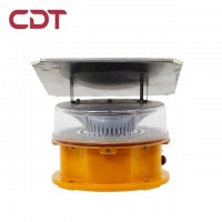 Chendong tech solar powered obstruction light is reliable ICAO compliant aviation light 1600-2000cd Red flashing