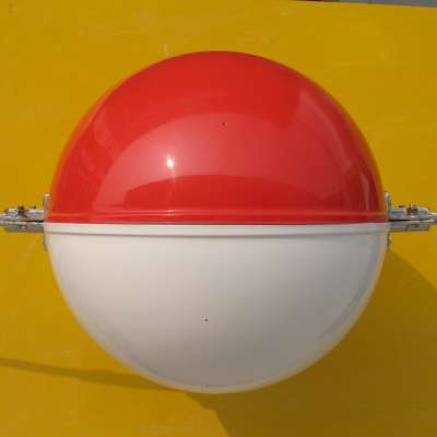 transmission line Red White Orange obstruction marking sphere