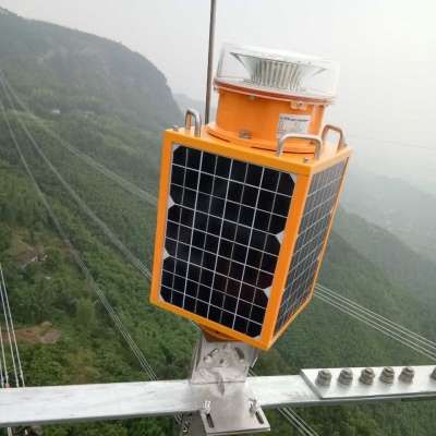 FAA L-864 Medium Intensity Solar Obstruction Light, Red Flashing, 2000cd, 12VDC Solar Powered Aviation Obstruction Light